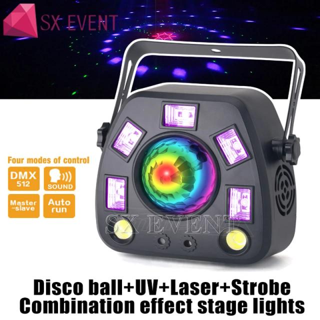 Iluminação Completa para Festas: Mini Luzes de LED, Derby, Laser, Estroboscópio e Efeitos DMX para Casamentos e Palcos