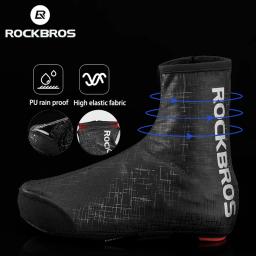 Rockbros ike sapatos cobre sapatos de ciclismo capa impermeável à prova vento térmica quente breflective equitação da bicicleta inverno overshoes - Image 5