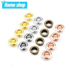 200 pçs 5mm buraco ilhós de metal ilhós com arruela conjunto ferramenta perfurador diy leathercraft acessórios sapatos cinto boné saco tags roupas - Image 3
