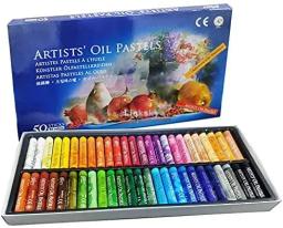 Pastéis de Óleo artes Set,50 Cores Desenho Set, Mais Grosso Refil Caneta de Cor Giz Pastel Chalk Colori Pastelli Papelaria Da Escola Dos Miúdos - Image 1