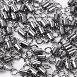 Conector giratório de pesca de aço inoxidável, conector sólido anel gancho, Pesca marítima Combater Acessórios, Heavy Duty, 100pcs por lote - Image 3