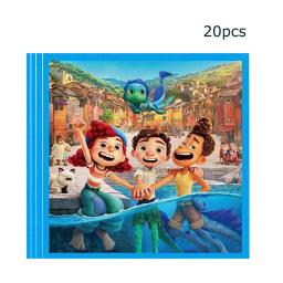 Disney-Luca Descartável Party Tableware Set para Crianças, Cartoon Anime Tema, Decorações De Festa, Brinquedos, Baby Shower, Aniversário Suprimentos - Image 4
