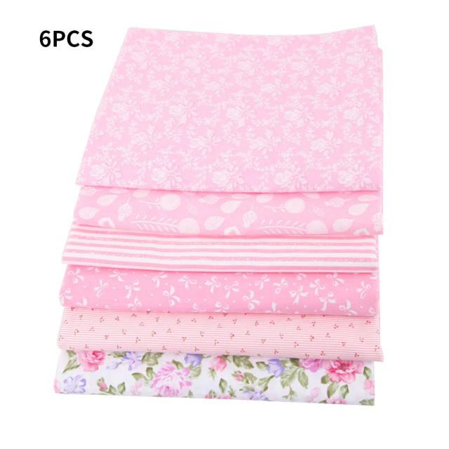 Pacote de 6 Tecidos Florais de Algodão para Patchwork e Quilting - Ideal para Costura e Projetos DIY