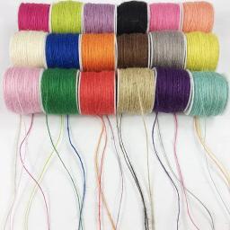 Fio de juta fina para crochê manual, fio para DIY fornecedor, 1mm, 1Ply, 100 metros - Image 1