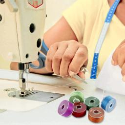 Bobinas plásticas com fio para máquinas de costura 20 carretéis de linha multicoloridos Bobinas de máquinas de costura Acessórios de costura - Image 6