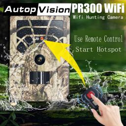 Câmera de trilha wi-fi pr300, câmera de 24mp, 1080p, hd, caça de vida selvagem, com visão noturna, movimento ativado, à prova d'água - Image 2