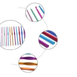 Conjunto de ganchos de crochê de vários tamanhos, cores aleatórias, conjunto de agulhas de tricô, agulhas de crochê para tricô, conjunto de ganchos de tricô - Image 5