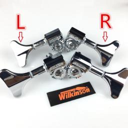 Wilkinson-afinador de guitarra baixo elétrico, cabeças de máquina, ajuste, pinos, engrenagem aberta, wjb-750, cromo, prata (sem embalagem) - Image 2
