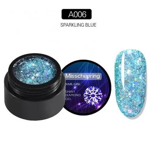 Cola Brilhante de 5ml para Lantejoulas - Gel de Unha UV Luxuoso com Efeito Glitter e Decoração Estelar