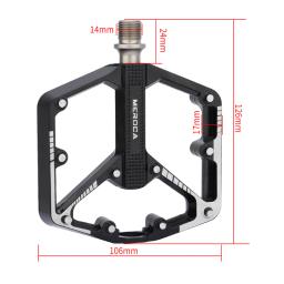 Meroca ultraleve pedais de bicicleta selado rolamento liga de alumínio ciclismo antiderrapante mountain bike bmx pedais de estrada acessórios - Image 3