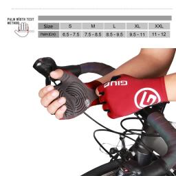 Mitten de bicicleta antiderrapante Giyo metade do dedo, tecido de Lycra, luvas de ciclismo sem dedos dos homens, MTB Road Bike luvas curtas, verão - Image 6