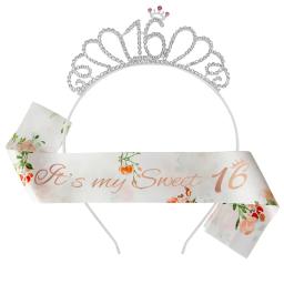 Faixa de ombro para aniversário de adulto, faixa com 16 anos, para decoração de festa de feliz aniversário, 40 anos - Image 1