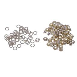 100 conjuntos de ilhós com arruela de couro artesanato reparação grommet fixadores botões cadarços tag anéis oco fivelas de ferro 4/5/6/8mm - Image 5