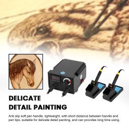 Máquina de pirografia 100w mostrador digital multifuncional, cabaça elétrica, máquina de pirografia de madeira com 20 unidades de cabeças de caneta de aquecimento - Image 5