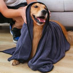 Microfibra cães toalha de banho super absorvente pet toalhas de banho gatos secagem rápida toalha suprimentos para animais de estimação - Image 2