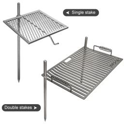 Portable Outdoor Folding Campfire Grill, Churrasqueira com Estaca, Churrasqueira Grelha para Camping, Caminhadas e Mochila - Image 4