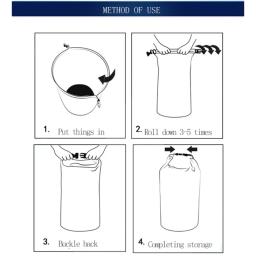 Mochila seca impermeável ao ar livre, bolsa de armazenamento para deriva, canoagem, flutuação, caiaque, praia, saco seco, 6pcs - Image 4