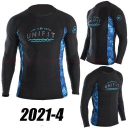 Os homens rash guards praia mangas compridas surf natação camisas superiores esportes aquáticos ginásio wetsuits secagem rápida proteção uv rápido-seco! - Image 5