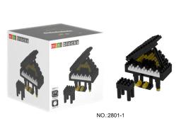 Wisehawk mini bonito figura de ação instrumento musical seguro abs plástico blocos de construção 3d diy montagem tijolos modelo brinquedos para crianças - Image 2