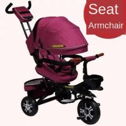 Pedal de triciclo infantil de poltrona dobrável, carrinho de bebê giratório, bicicleta leve, 2 em 1 triciclo, 1-3-6 anos de idade, 2020 - Image 5