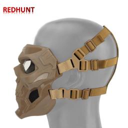 Airsoft paintball crânio esqueleto máscara tático máscara facial completa com proteção para os olhos capacete máscara para o jogo de paintball - Image 4