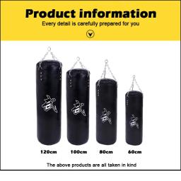 PU Leather Empty Boxing Sandbag, Fitness, tailandês, Sanda, Prática Alvo, Kick Punching Bag para Crianças, Adultos, 60 cm, 80 cm, 100 cm, 120cm - Image 6