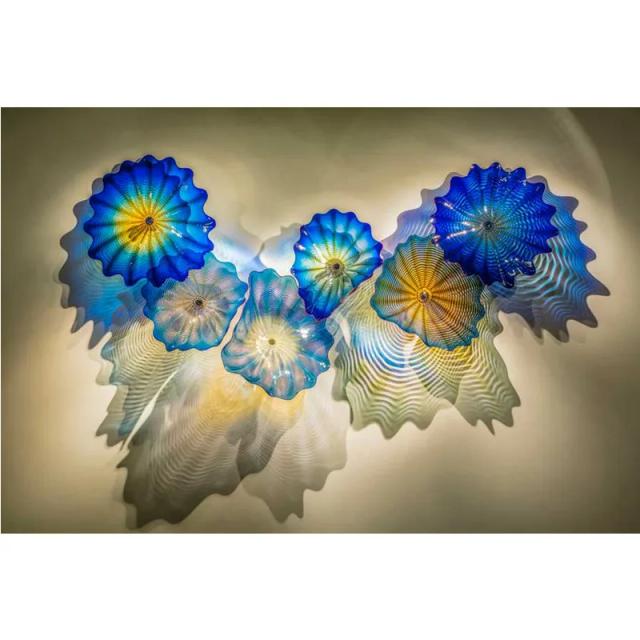 Placas de Vidro Murano Modernas em Azul: Arte Decorativa para Paredes da Sua Casa