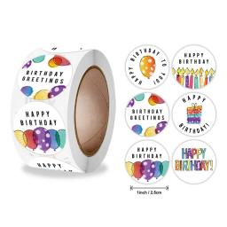 Adesivos para embalagem de feliz aniversário., etiqueta seladora de embalagem e presente diy para decoração de festa, adesivo de papelaria artesanal. 50 a 500 peças. - Image 6