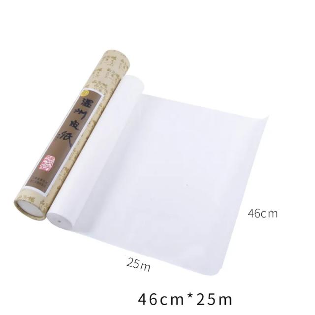 Papel de Amoreira Chinês Artesanal para Caligrafia e Pintura em Tinta - Rolos de Papel Arroz de Meia Fibra Madura