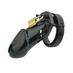 Gaiola de castidade masculina, brinquedos sexuais pequenos/padrão, dispositivo de castidade masculino, gaiola peniana com 5 anéis de tamanho, trava de latão, uretral erótico - Image 5