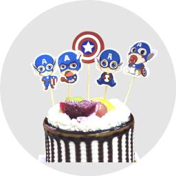Decoração para comemoração de festas de aniversário infantil, 3 pçs, bastão, super herói, decoração de bolo, - Image 6