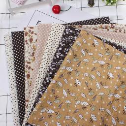 Tecidos de algodão estampados, 25cm x 25cm, 7pcs100%, costura, acolchoado, para sofá, almofada, patchwork, material artesanal diy - Image 5