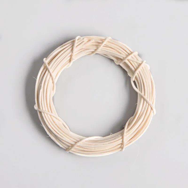 Anel de vime branco com guirlanda artificial, moldura de flores secas para o Natal, casa de Páscoa, decoração do casamento, coroas florais DIY, 8-25cm - Image 1