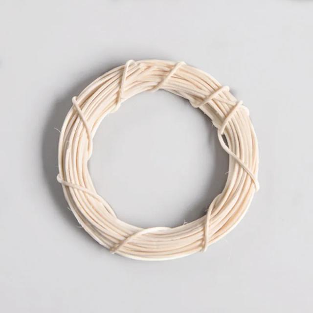 Anel de Vime Branco com Guirlanda de Flores Secas para Decoração de Natal e Casamentos - DIY 8-25cm