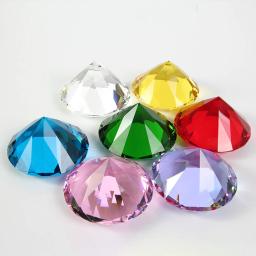 Diamante De Cristal Em Forma De Peso De Papel, Vidro Cortado Decorativo, Pedra Preciosa Gigante, Enfeite De Casamento, Presentes De Natal, 10 Cores - Image 5