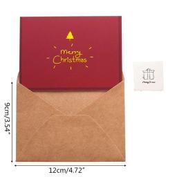 2022 novos cartões de natal cartões de felicitações cartões postais convites com envelope presente de festa de ano novo - Image 6