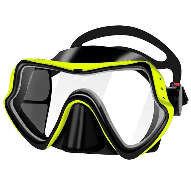 Conjunto de snorkel profissional, máscara de silicone, equipamento de mergulho, vidro temperado profundo, óculos de mergulho seco - Image 1