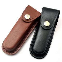 Estilo de caça Folding Pocket Knife Bainha, facas do exército suíço, coldre de couro, ferramentas portáteis, saco de lâmina fixa, bolsa - Image 4