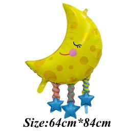 Balões metalizados de arco-íris, 2 peças, pingente de lua, balão de hélio, para decoração de festa de aniversário infantil, brinquedos - Image 3