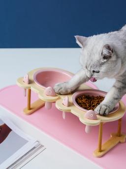 Cerâmica Single e Double Food Bowl com suporte de madeira Stand, Pet Alimentador, Cachorro e Gato, Cão Suprimentos, Porcelana, Dropshipping - Image 4