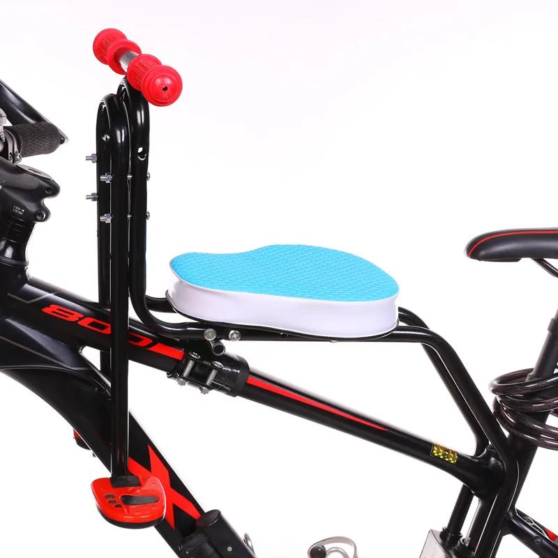 Assento de segurança para crianças, Cadeira dianteira de bicicleta, Cadeira MTB, Assento de segurança do bebê com encosto, Apoio para os pés das crianças - Image 1
