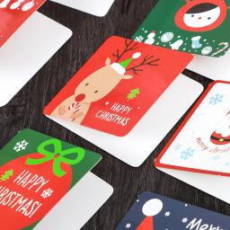 1/12/24/48 pçs/lote Criativo Mini Papai Noel Conjunto Feliz Natal Cartões de DIY Com Envelope Cartão do Ano Novo Cartão de Presentes - Image 2