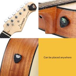 Suporte de palheta para guitarra, mini caixa de plástico, estilo pegajoso para violão, guitarra elétrica, baixo, ukulele, acessórios, 1 peça - Image 2