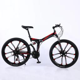 Wolface bicicletas de estrada corrida bicicleta dobrável mountain bike 26/24 Polegada aço 21/24/27 velocidade bicicletas freios a disco duplo - Image 4
