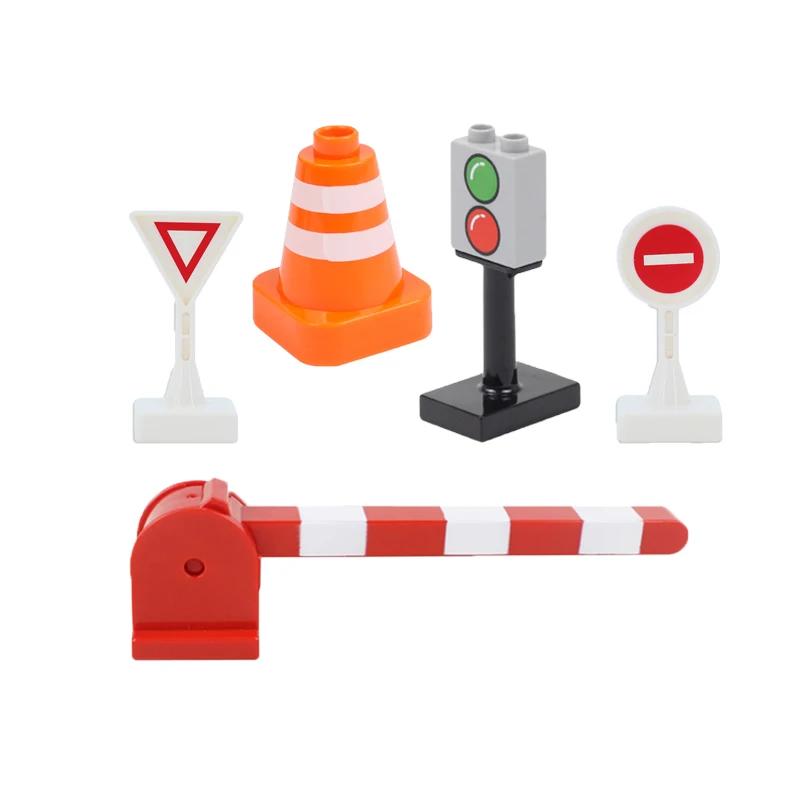 Blocos de Construção de Transporte Ferroviário para Crianças, Acessórios Criativos para Trilha, Montar Brinquedos, Compatibilidade com Tijolos, Tamanho Grande - Image 1