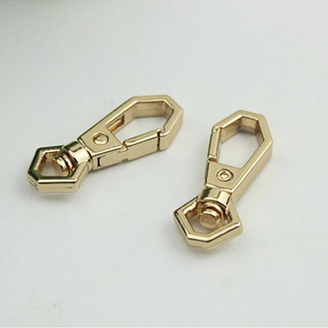 Gancho de Fecho Hexagonal de Metal para Artesanato em Couro, Fechos de Pressão e Clipes de Mola, Ideal para Bolsa e Chaveiro - 1 Peça