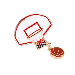 Bola de basquete quadro broche bonito fãs de basquete presente liga crachá deportista camisola pinos acessórios feminino masculino jóias - Image 4