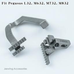 208217 208064 cão de alimentação para pegasus l32, m732, m832, m632 overlock máquina de costura peças acessórios caber 5 thread resistente - Image 3