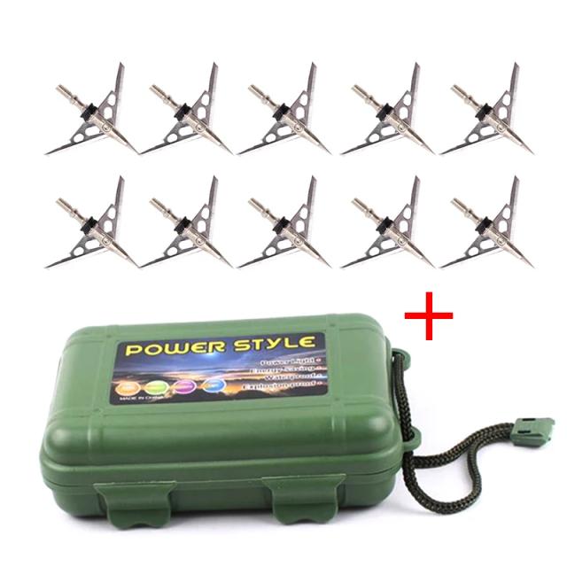 Caça e Tiro: Conjunto de 12 Broadheads 2-Lâminas de 100 Grãos com Pontas de Corte de 2,3" e Caixa de Presente Grátis