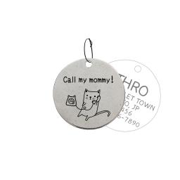 Etiquetas de identificação personalizadas para cães e gatos, personalizadas para animais de estimação, pintura engraçada, gravado em ambos os lados, 003 - Image 1